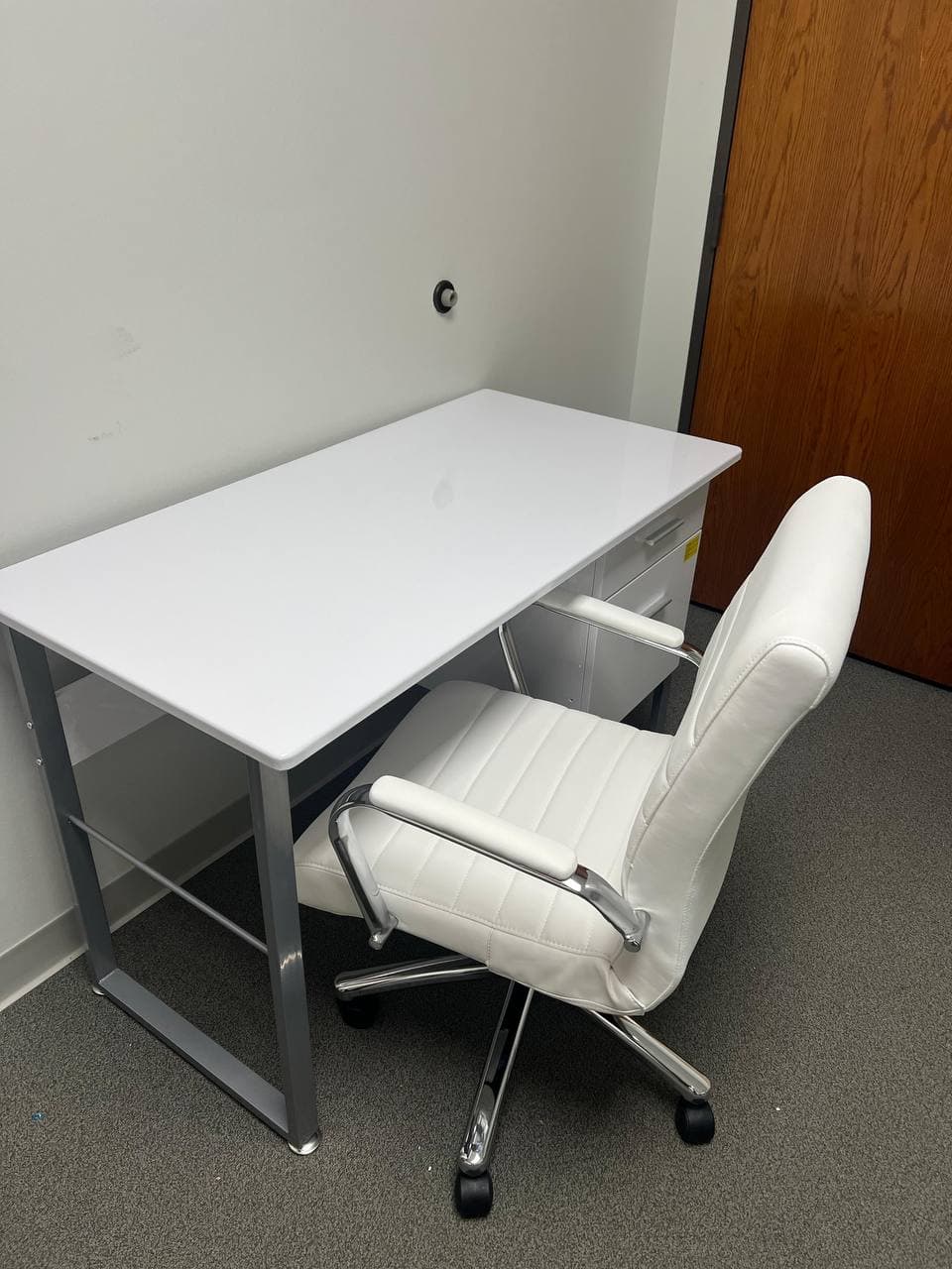 Office desk and chair assembled for Houston home office